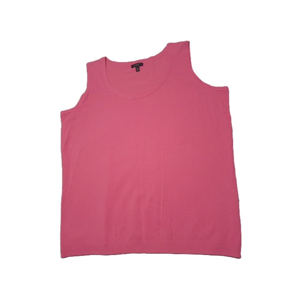 Talbots Tank Top Womans Size 1Xp Stretch Pink Scoop Neck Sleeveless Shirt